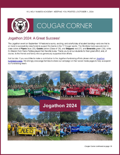 Cougar Corner October 2024